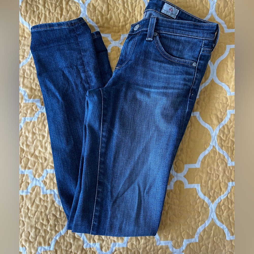 AG The Stilt Cigarette Roll up Skinny Cropped Jeans Women’s size 25